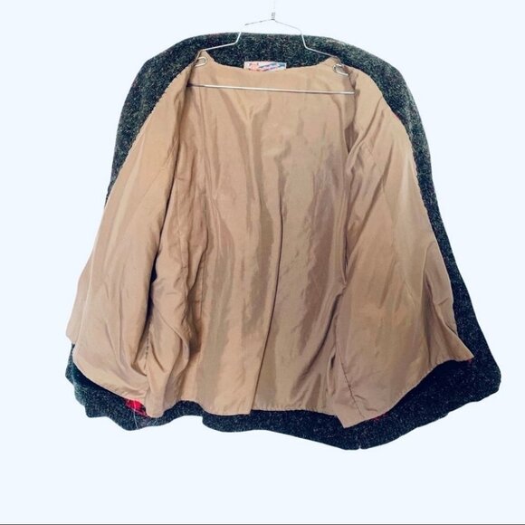 VINTAGE NEW WANG KANG CO FUSHIA PINK BLACK BUTTON UP OVERSIZED CARDIGAN - Picture 5 of 15